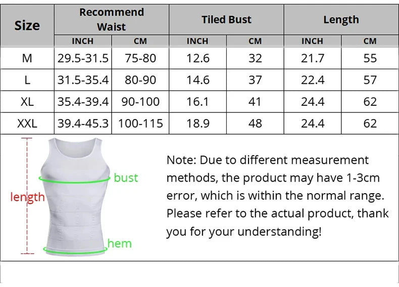 YBFDO Men's Slimming Body Shaper Compression Vest - Seamless Waist Trainer Tank Top for Weight Loss and Belly Control
