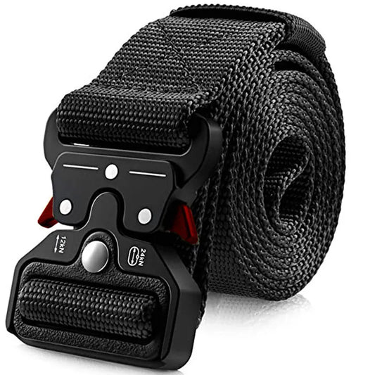 Army Outdoor Hunting Tactical Belt: Multi-Function Combat Survival Marine Corps Canvas Nylon for Men - High-Quality Luxury Male Gear