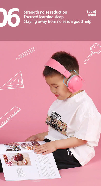 Kids Noise-Cancelling Earmuffs – Soundproof Headphones for Aircraft, Learning & Drums