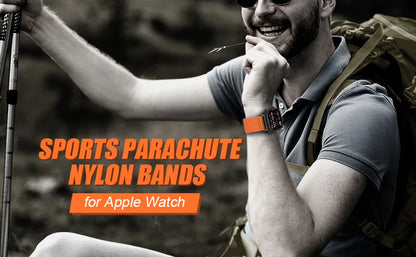 Parachute Straps for Apple Watch – Compatible with Ultra 2, Series 10, 9, 8, 7, 6, 3, SE (49mm, 45mm, 44mm, 42mm, 40mm, 41mm)