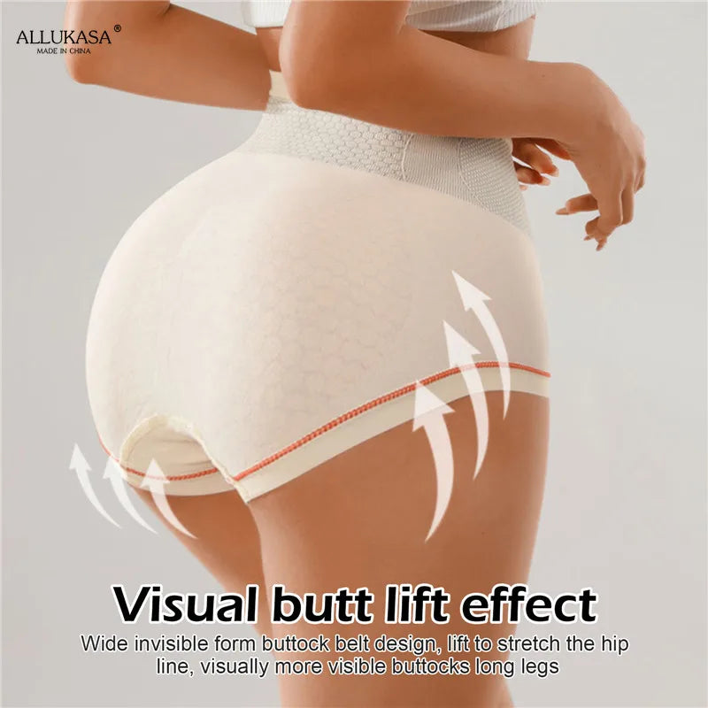 High Waist Women's Panties: Flat Belly Shaping Briefs with Breathable Mesh - Transparent Knickers for Tummy and Hip Lift