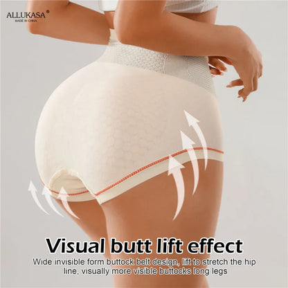 High Waist Women's Panties: Flat Belly Shaping Briefs with Breathable Mesh - Transparent Knickers for Tummy and Hip Lift