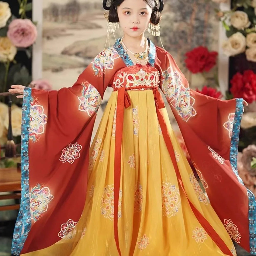 Girls Hanfu Fairy Dress - Ethnic Style Cosplay Costume for Dance, Stage & Parties