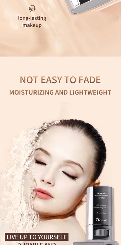 Ocheal Face Foundation Contour Stick – Long-Wear Lightweight Concealer & Blemish Brightening Makeup