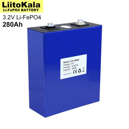 Grade A 3.2V 280Ah LiFePO4 Battery — Lithium Iron Phosphate for 12V/24V E-Scooter, RV & Solar Energy Storage