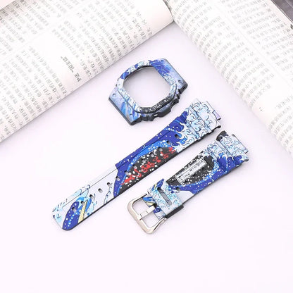 All-in-One Rubber Strap Case for G-Shock GA2100, GA2110, DW5600, 5610, GA-110 & BA-110 – High Quality Replacement Band & Bezel