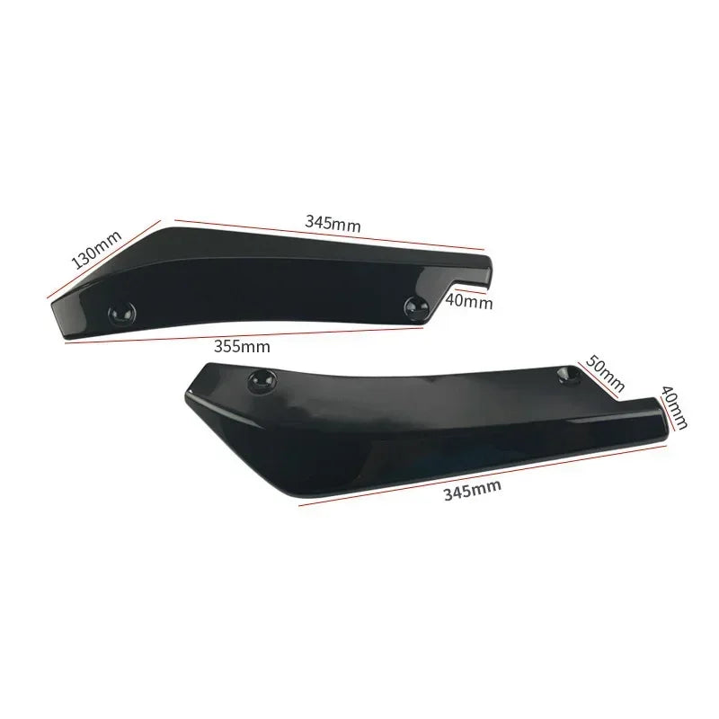 Universal Car Bumper Lip Spoiler - Carbon Fiber Style Splitter, Diffuser & Side Skirt Scratch Protector Extension