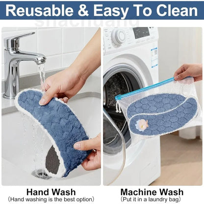 Universal Thickened Toilet Seat Cushion Cover – Soft Warm Anti-Slip Washable Reusable Bathroom Seat Pad for Winter Comfort