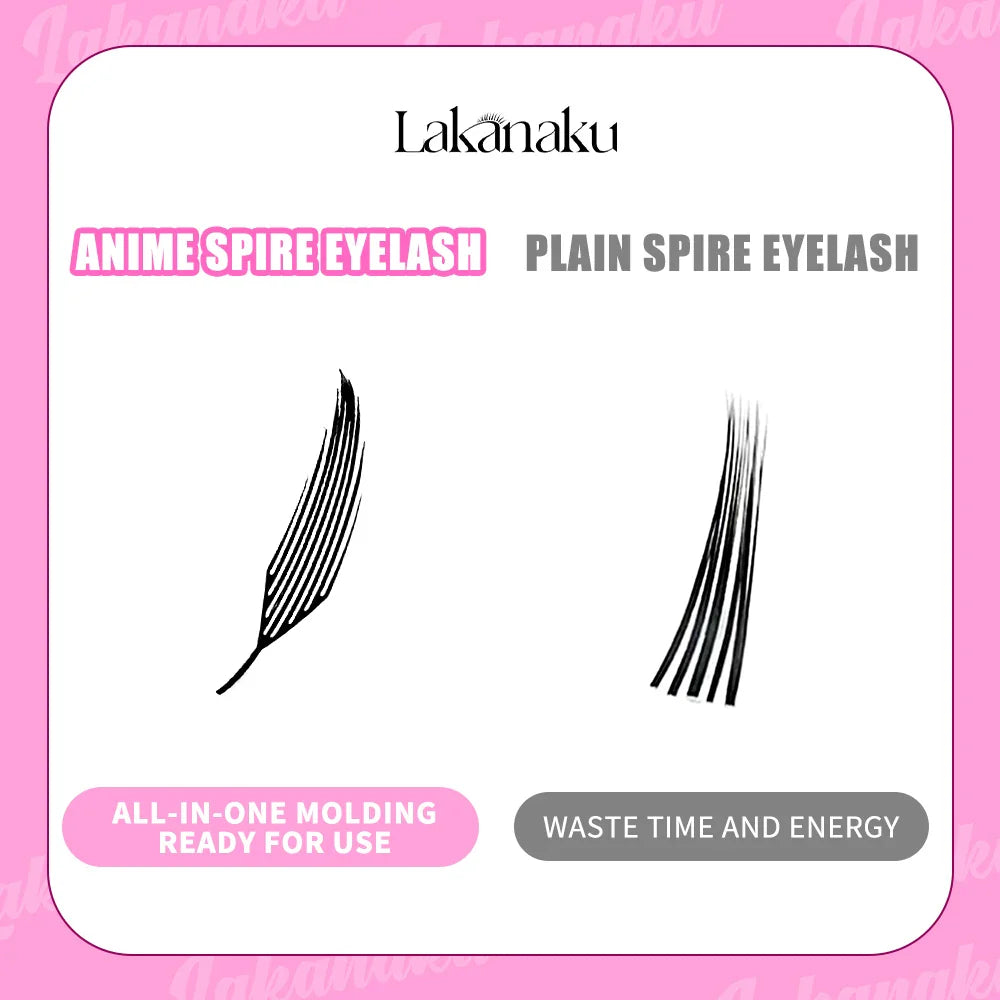Premium Mink Eyelash Extensions by LAKANAKU — Cashmere Feather Individual Lashes C/CC/D Curl