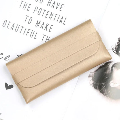 PU Leather Soft Glasses Case – Protective Pouch for Sunglasses and Reading Eyewear for Women