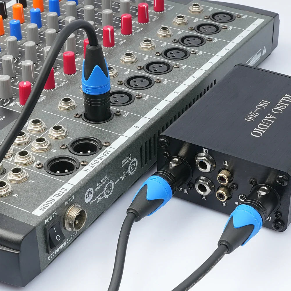 50cm XLR Splitter Cable – 1 XLR Female to 2 XLR Male Y Cable for Microphone, Amplifier & Mixer