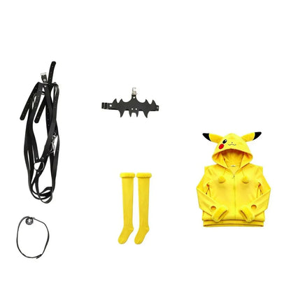 Yellow Mouse Cosplay Costume - Kawaii Plush Hooded Jumpsuit for Halloween & Carnival