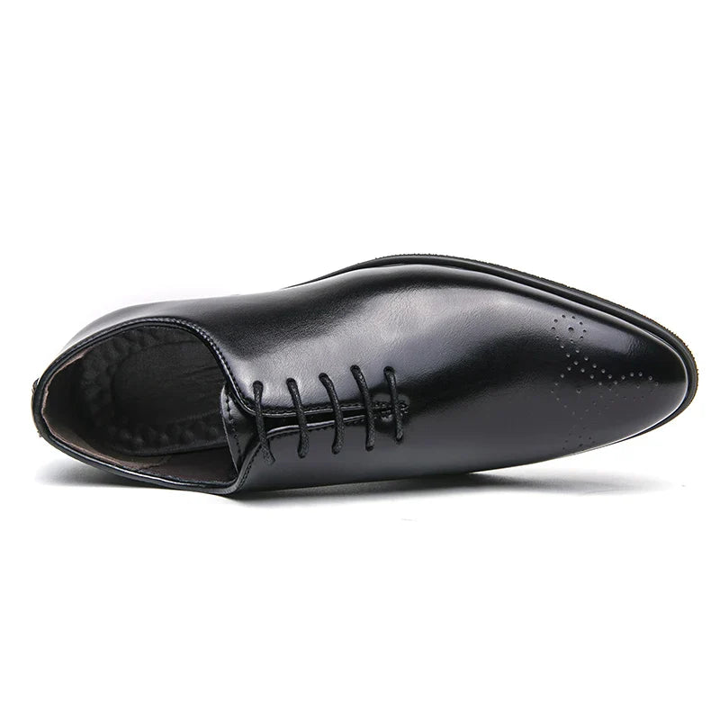 Luxury Men’s Leather Oxford Dress Shoes – High-Quality Gentleman Wedding & Office Shoes 2024