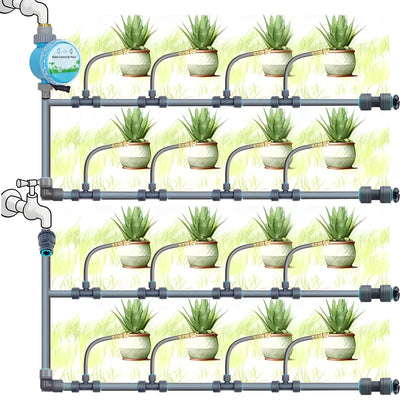 Adjustable Brass Fogging Spray Kit – 3/8" Flexible PE Hose Quick Connect Cooling & Dusting Garden Watering System