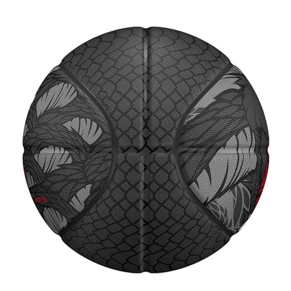 Black Size 7 Dendroaspis Polylepis Basketball – Official Outdoor Training Ball with Pump & Needle