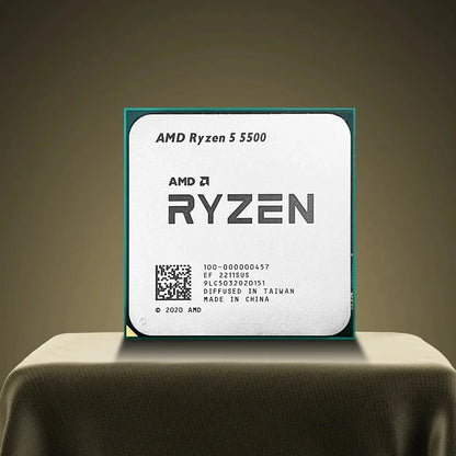 AMD Ryzen 5 5500 CPU Processor - 6-Core, 12-Thread, 3.6GHz, 16MB L3 Cache, 7NM, Socket AM4 (No Fan)