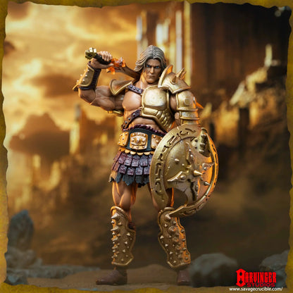 1/12 7-Inch Savage Crucible Action Figure — Harbinger Studios Wave 2 Jaeger Nashom Krieger Whoman Barbarian Anime Collectible Gift