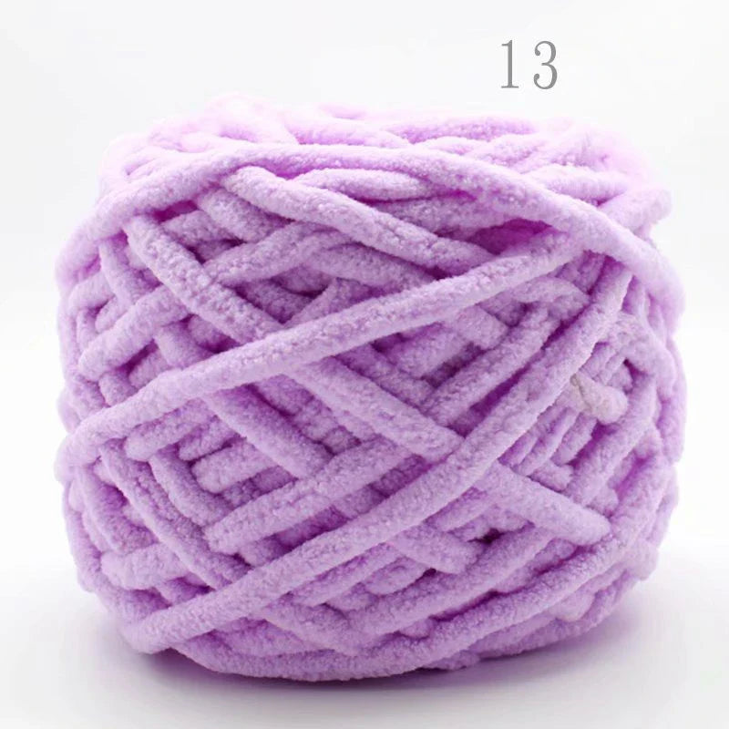 3PCS 300g Soft Chenille Knitting Yarn – Thick Ice Strip Cotton Wool Yarn for DIY Handmade Blankets, Scarves & Craft Projects