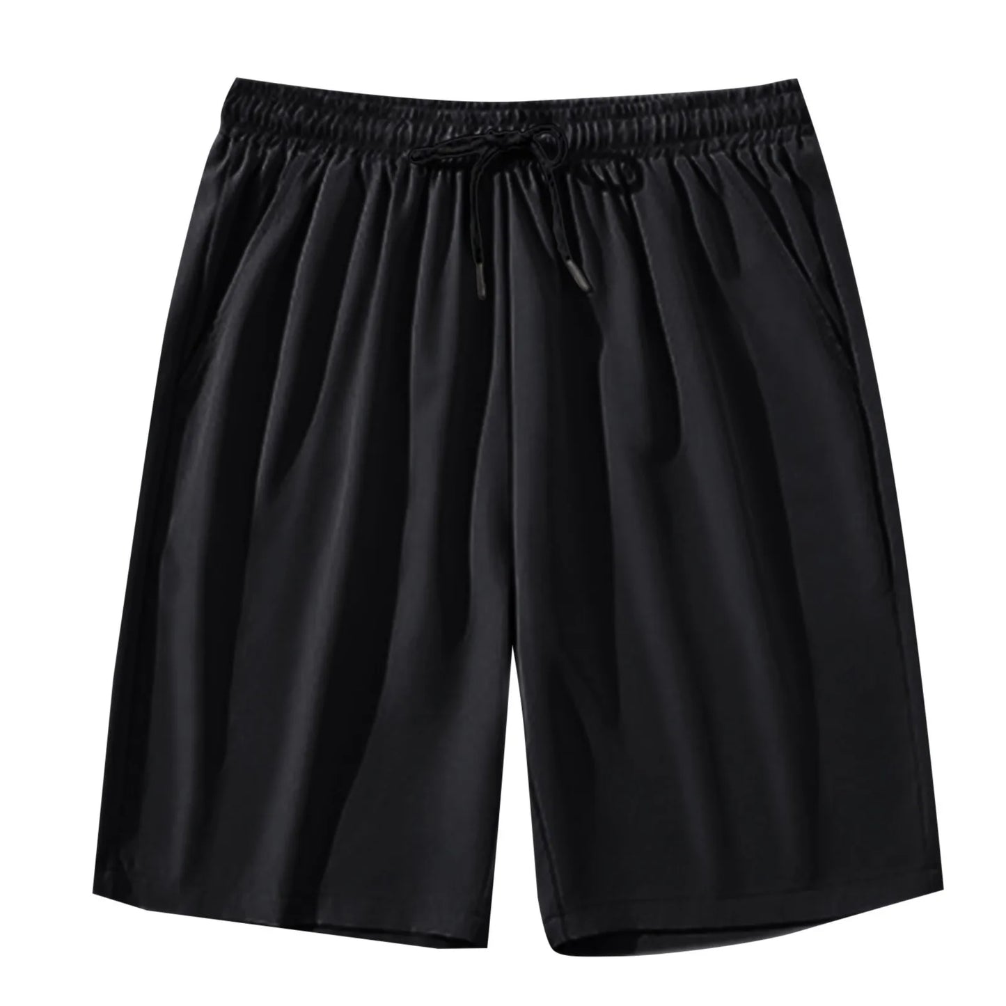 Men's Ice Silk Cargo Shorts – Thin, Loose-Fit Basketball & Sports Shorts (Big Size, Five-Point)