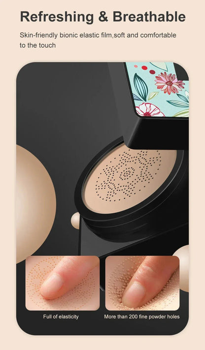 Mushroom Head Air Cushion CC Cream – Natural Moisturizing Foundation, Whitening Concealer & Oil-Control BB Makeup
