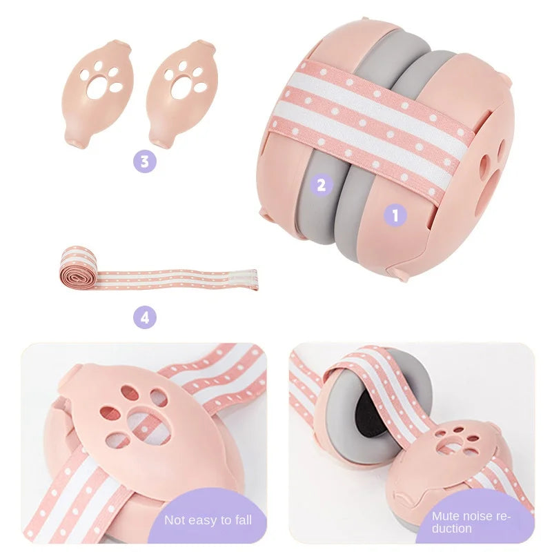 Baby Ear Protection Earmuffs – Elastic Noise Reduction Headphones for Toddlers, Protects Hearing & Improves Sleep