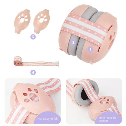 Baby Ear Protection Earmuffs – Elastic Noise Reduction Headphones for Toddlers, Protects Hearing & Improves Sleep