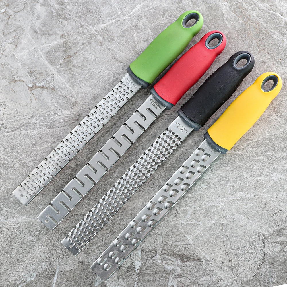 Citrus Lemon Zester & Cheese Grater - Multifunctional Kitchen Tool for Parmesan Cheese, Lemon, Ginger, Garlic, Nutmeg, Chocolate, Vegetables, Fruits
