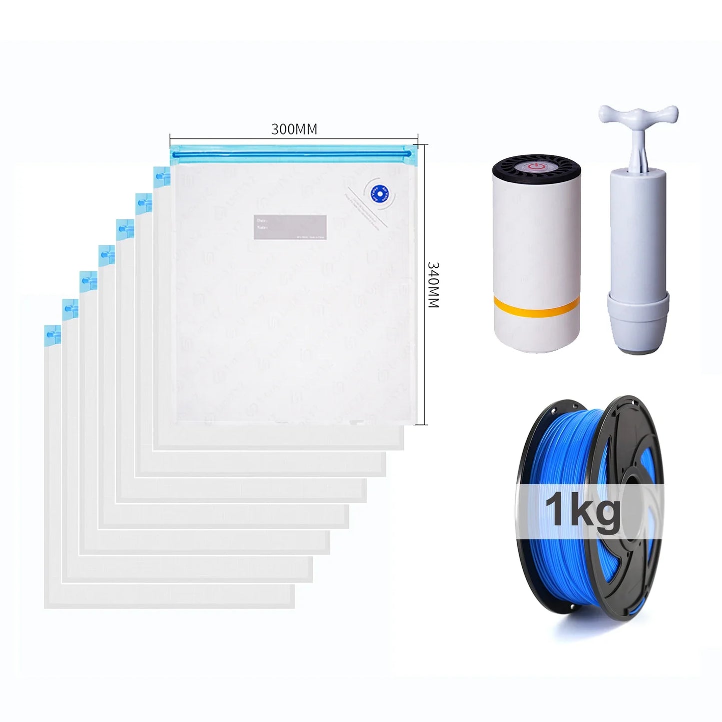 3D Printer Filament Storage Vacuum Bag – Humidity Resistant Sealing Bag for PLA, ABS, PETG Filament Drying