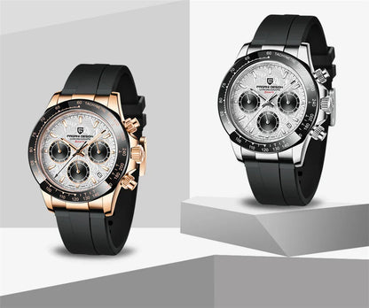 40mm PAGANI DESIGN V2 Men’s Quartz Watch – Sapphire Retro Chronograph Stainless Steel Waterproof