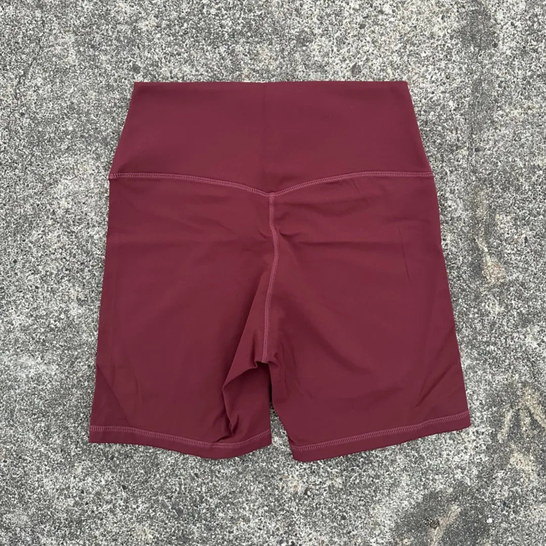 Women’s Solid Color Yoga Shorts – Compression Sport Leggings, Sweat-Wicking Training & Cycling Shorts with Pocket