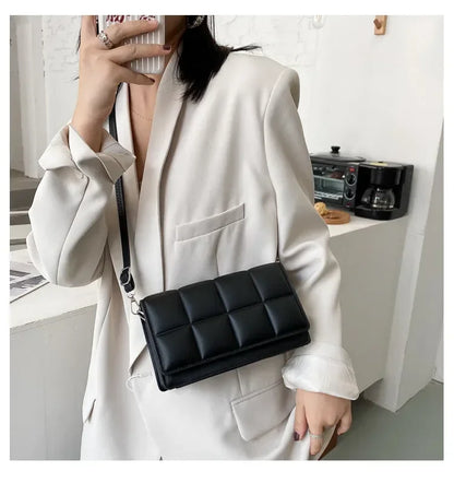 Fashion Brand Designer Women’s Shoulder Bag – Small PU Leather Crossbody, Classic Handle Handbag