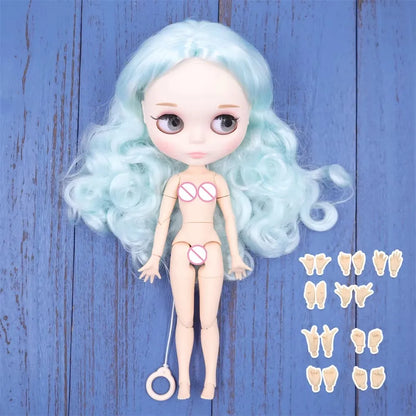 ICY DBS Blyth Doll – 1/6 BJD Customized Nude Joint Body, White Skin Glossy & Matte Face, 30cm Girl Toy Gift