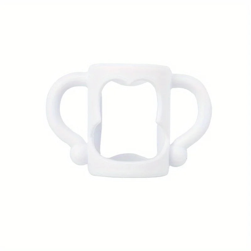 Durable Silicone Baby Bottle Handles – Food-Grade Transitional Sippy Cup Grip for Wide-Neck Bottles