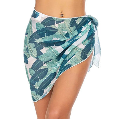 Summer Chiffon Sarong Skirt – Women’s Sheer Short Swimsuit Cover Up Beach Bikini Wrap Scarf