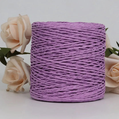 Raffia Straw Yarn - 100g Handmade Crochet Material for Summer Hats, Bags & DIY Handcraft Projects