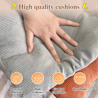 Custom Tufted Rocking Chair Cushion – Non-Slip Corduroy Seat Pad with Ties, Comfortable Indoor Rocking Chair Cushion Set