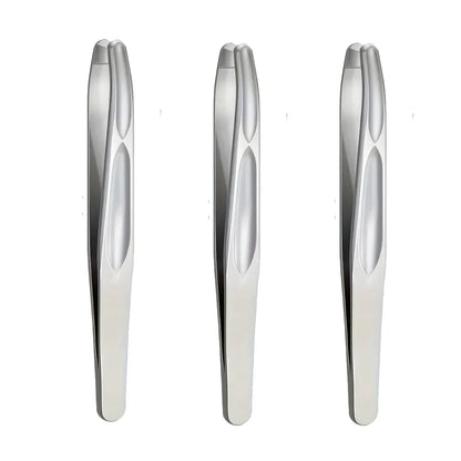 Premium Round Head Tweezers - Precision Eyebrow, Facial Hair & Beard Removal Tool