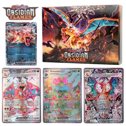 60-100Pcs English Pokemon Cards – Holographic EX, Vstar, Vmax, GX, Charizard, Mewtwo & Evolution Combos