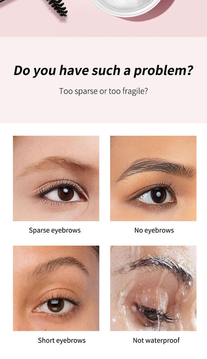 Waterproof 3D Eyebrow Styling Cream – Quick-Drying Natural Brow Pomade, Sculpting Gel Wax for Eyebrow Setting