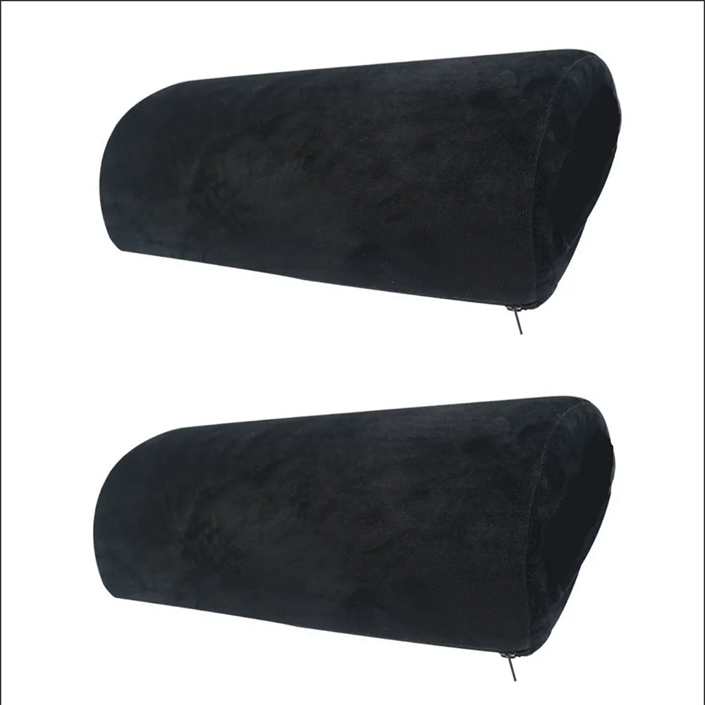 Half Moon Memory Foam Bolster Pillow — Non-Slip Elastic Cushion for Legs, Knees, Back & Head, Home, Office, Travel