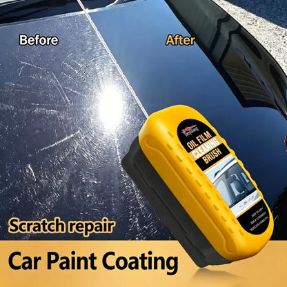 Portable Car Glass Cleaner Brush - Effortless Oil Film Removal for Clear, Streak-Free Windshields