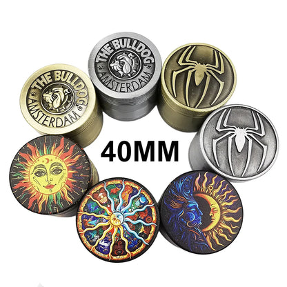 4 Layer Metal Herbal Grinder – Amsterdam Manual Hand Grinders, Spice and Pepper Mill Cutter, Kitchen Accessories, Gift for Men
