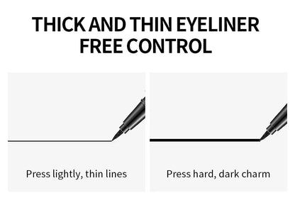 Waterproof Liquid Eyeliner Pen – Black, Long-Lasting, Quick-Dry Thick Eye Liner Makeup Tool