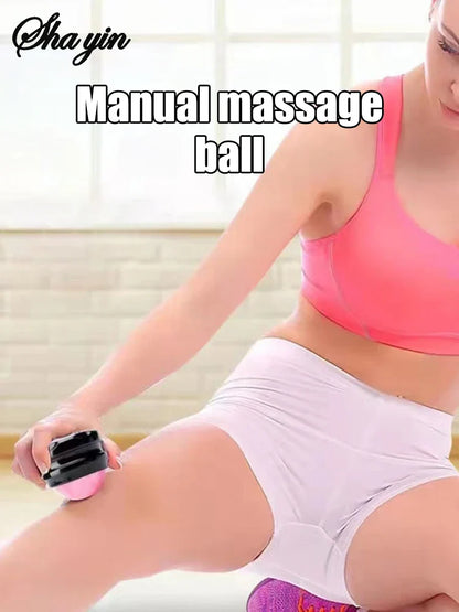 Mini 360° Spin Manual Massage Ball — Self-Therapy Tool for Back, Shoulders & Foot Muscle Relaxation
