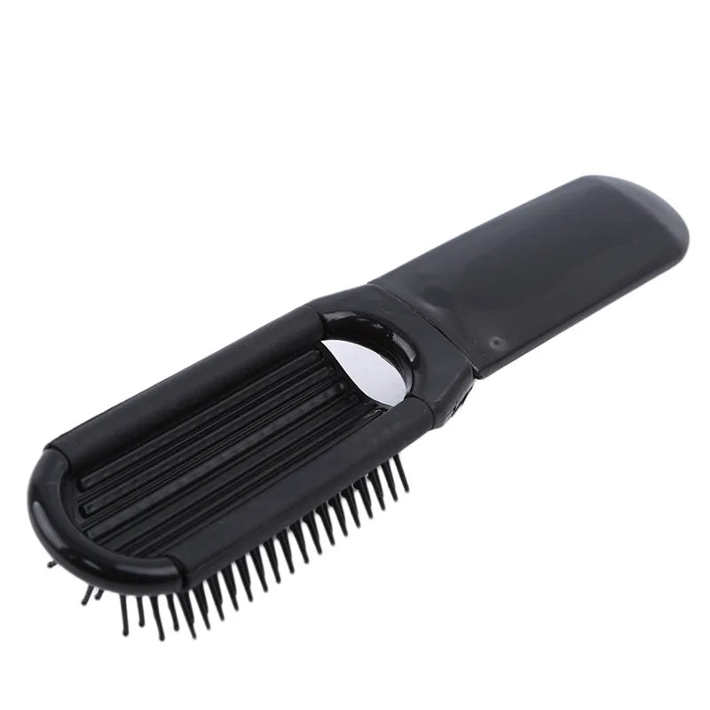 Portable Folding Comb with Makeup Mirror – Compact, Foldable Massaging Comb for Girls & Travel Bags