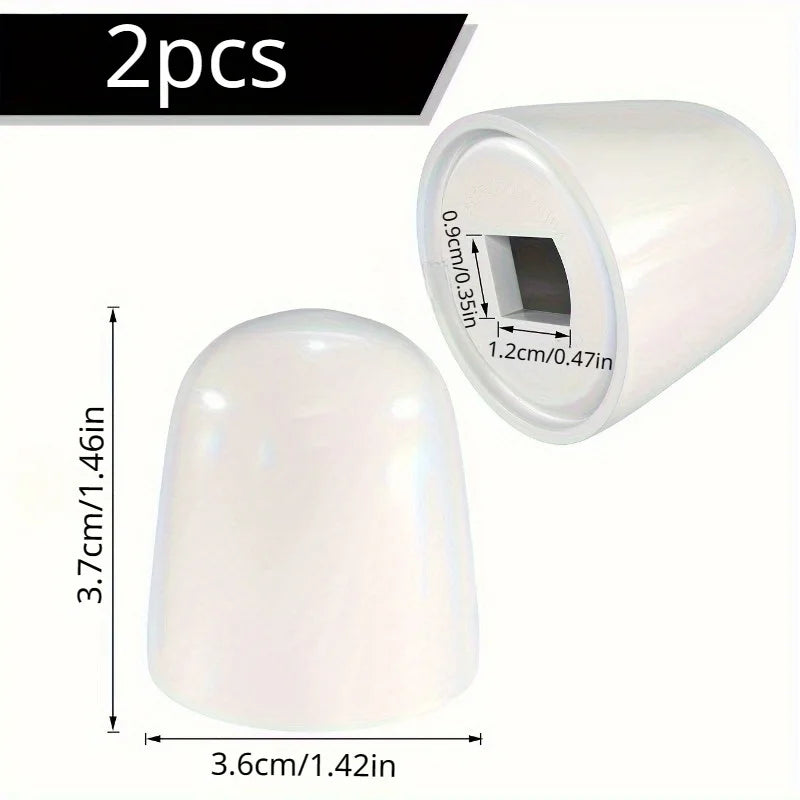 2pcs Universal Round Toilet Bolt Covers – Plastic Push-In Caps with Washers, Easy Install Bathroom Hardware Fix Kit