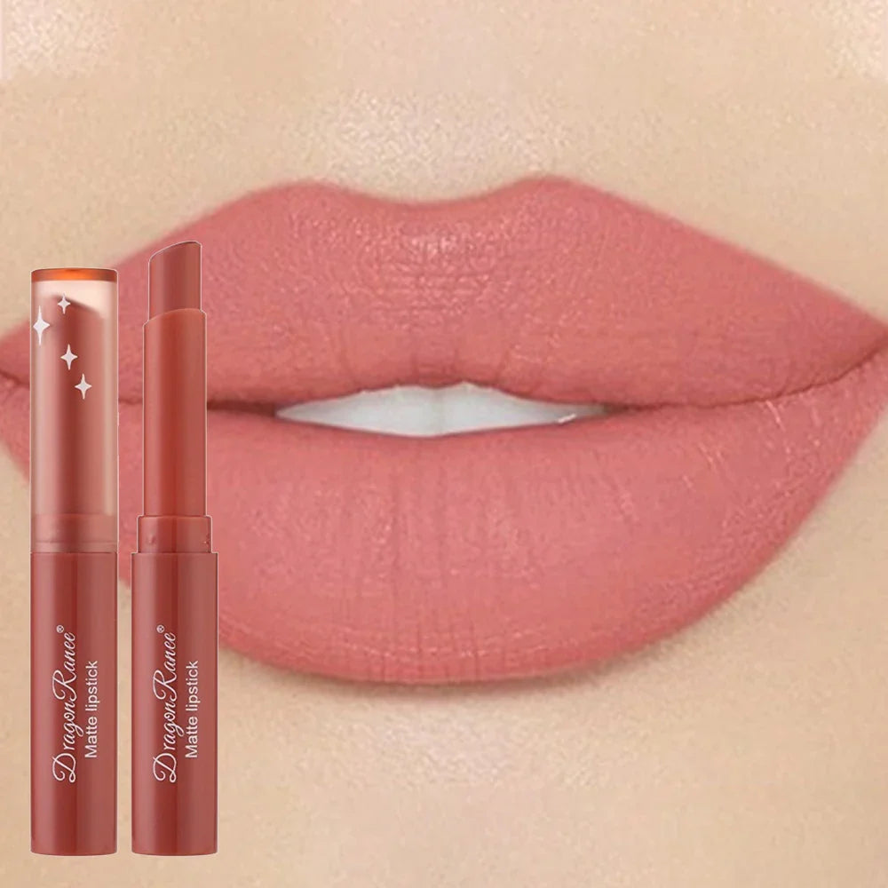 Nude Matte Waterproof Lipstick – Long-Lasting Velvet Red Lipsticks for Women, Non-Fading Lip Makeup