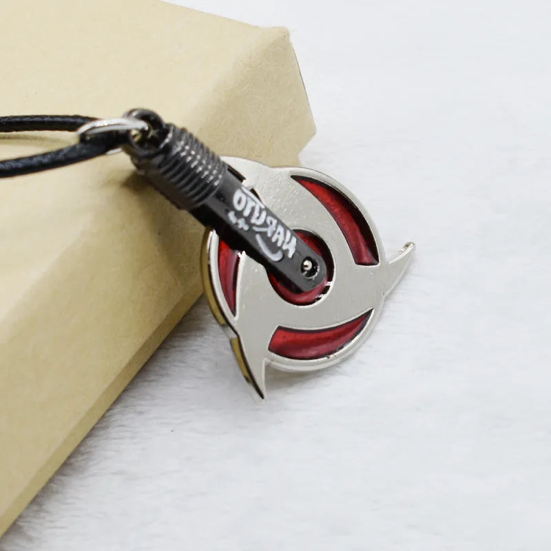 Anime Konoha Necklace & Keychain – Akatsuki Sharingan Jiraiya Pendant for Sasuke, Kakashi Cosplay Jewelry Gift