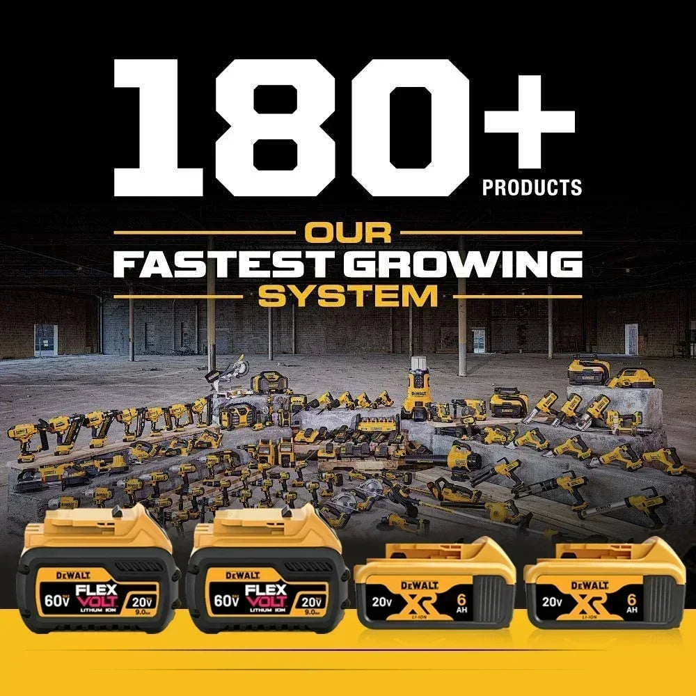 100% Original DEWALT 20V Battery – Compatible with DCB606, DCB205, DCB206, DCBGene, DCB200 MAX, 6AH & 9AH