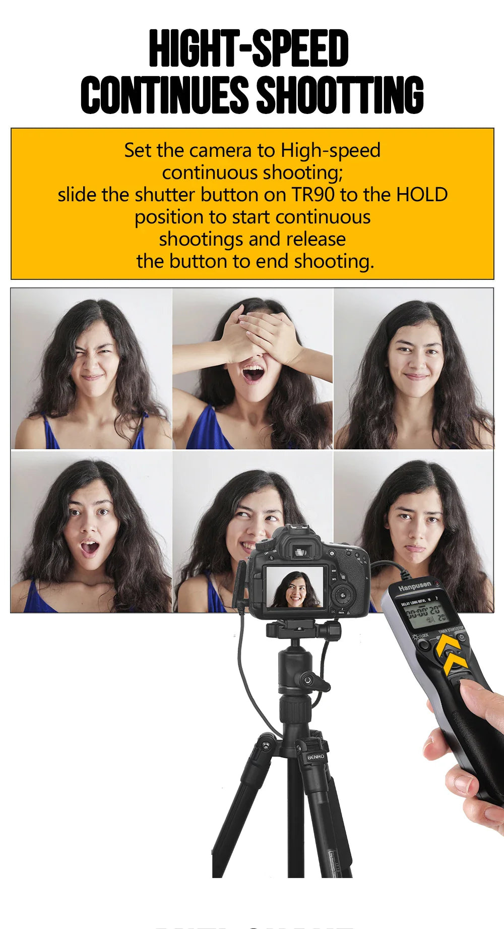 Camera Time Lapse Intervalometer — LCD Timer Remote Shutter Release for Canon, Nikon, Sony, Fujifilm, Olympus, Pentax